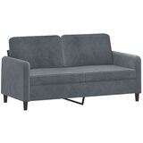 vidaXL Dvosjed s ukrasnim jastucima tamnosivi 140 cm baršunasti | shoptok.hr