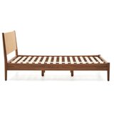 Kave Home Tamno smeđi bračni krevet od punog oraha s podnicom 180x200 cm Elan – | shoptok.hr