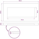  Pravokutni stolni vrh 90 x 30 x 3 cm Pravokutni | shoptok.hr