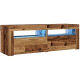 vidaXL TV omarica z LED starinski les 120x35x40 cm inženirski les | Shoptok.si