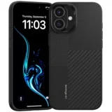 Montage Magnetic Armor Pro kevlar metalni okvir 600D Case za iPhone 16 Plus crna