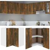 Viseći Viseča kotna omarica dimljeni hrast 57x57x60 cm konstruiran les, (20716756) | Shoptok.si