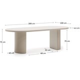 Kave Home Jedilna miza 100x200 cm Nealy – | Shoptok.si
