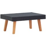 Poli 4-dijelna vrtna garnitura od poliratana s jastucima crna | shoptok.hr