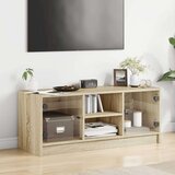 vidaXL TV ormarić sa staklenim vratima boja hrasta sonome 102x37x42 cm | shoptok.hr