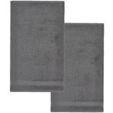 Catherine Lansfield Temno sive frotirne bombažne brisače v kompletu 2 ks 90x140 cm Anti-Bacterial – Cene