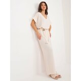 Fashion Hunters Light beige summer fabric trousers cene