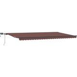 Tenda na ručno uvlačenje s LED smeđa 600 x 300 cm | shoptok.hr