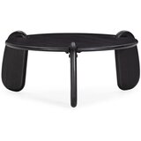 MOME Črna okrogla klubska mizica iz masivnega manga ø 80 cm Tamira – Cene