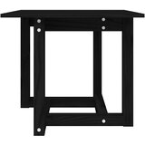  Stolić za kavu crni 50 x 50 x 45 cm od masivne borovine | shoptok.hr