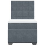 Box spring krevet s madracem tamnosivi 80 x 200 cm baršunasti | shoptok.hr