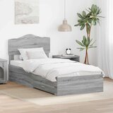  Okvir za krevet s uzglavljem Siva Sonoma 100 x 200 cm | shoptok.hr