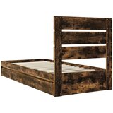  Krevet s od storage s uzglavljem Dimljeni hrast 70 x 190 cm | shoptok.hr