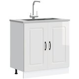 vidaXL Osnovna omarica za umivalnik Kalmar bela 80x46x81,5 cm Cene