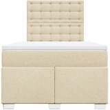  Krevet s oprugama i madracem krem 120 x 200 cm od tkanine | shoptok.hr