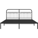 Metalni okvir za krevet s uzglavljem crni 183x203 cm | Eponuda.ba