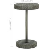 Vrtni stol sivi 60,5 x 106 cm od poliratana | Eponuda.com