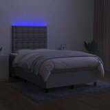  Krevet box spring s madracem LED svjetlosivi 120x200 cm tkanina | shoptok.hr