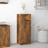 Furnova Kopalniška omarica dimljeni hrast 32x34x90 cm konstruiran les, (21947205) | Shoptok.si