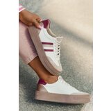Zazoo Leather Women's Sneakers On Platform N1234 Beige-Red | Shoptok.si