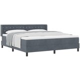 vidaXL krevet na podlozi s madracem tamno siva 180x200 cm baršun | shoptok.hr