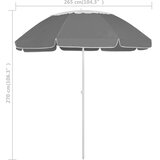  Suncobran za plažu antracit 300 cm | shoptok.hr