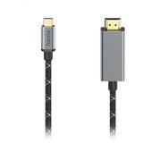 Hama video kabl USB-C na HDMI, 4K, 1.50m, alu