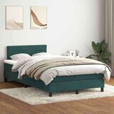 Box spring postelja z vzmetnico temno zelena 120x210 cm žamet, (21791944) | Shoptok.si
