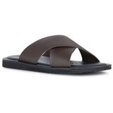 Geox Usnjeni natikači U ERICE moški, rjava barva, U36GUB 00043 C6009 | Shoptok.si