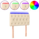  LED uzglavlje krem 80 x 7 x 78/88 cm od tkanine | shoptok.hr