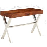 vidaXL Miza trden akacijev les s finišem iz palisandra 110x50x76 cm | Shoptok.si