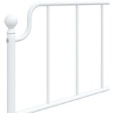 Metalni okvir kreveta uzglavlje i podnožje bijeli 107x203 cm | shoptok.hr
