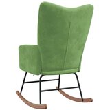  Stolica za ljuljanje svjetlozelena baršunasta | shoptok.hr