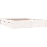  Posteljni okvir s predali bel 150x200 cm 5FT, (20646456) | Shoptok.si