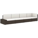  Modularna kutna sofa od poliratana s lijevim naslonom crna | Eponuda.com