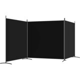 Sobna pregrada s 3 panela crna 525x180 cm od tkanine | Eponuda.ba