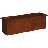  Vrtna posuda za sadnju s LED svjetlom Rđa 30 x 100 x 30 cm | shoptok.hr