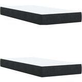 vidaXL Box spring postelja z vzmetnico črna 200x200 cm žamet | Shoptok.si