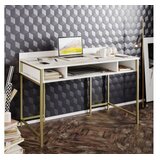 Hanah home Tumata Zlatni radni sto 120x75x60cm, Bijeli | Eponuda.ba