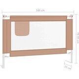 vidaXL sigurnosna ograda za dječji krevet smeđe-siva 100x25 cm tkanina | shoptok.hr