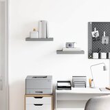  Plutajuće zidne police 2 kom sive 40 x 23 x 3,8 cm MDF | shoptok.hr