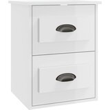 Maison Chic Stenska Nočna omarica - Nočna miza visok sijaj bela 41,5x36x53 cm, (21688955) | Shoptok.si