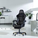 XXXL GAMING STOL kovina, umetna masa, tekstil črna | Shoptok.si