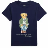 Polo Ralph Lauren Otroška bombažna kratka majica mornarsko modra barva