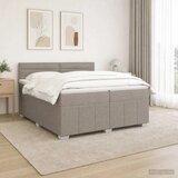  Boxspring krevet s madracem Sivosmeđa 200 x 200 cm Tkanina - Sivosmeđa 200 x 200 cm Dizajn linija Cijene