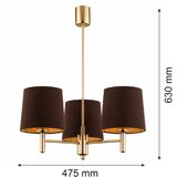 Brilagi Luster na štapu MONTE 3xE27/15W/230V braon/zlatna | Eponuda.com