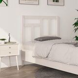 Maison Chic posteljno vzglavje - vzglavna omarica - nočna omarica belo 95,5x4x100 cm trdna borovina, (21706236) | Shoptok.si
