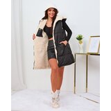 Resti Black and cream long double-sided women's vest Cene