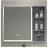 LED ogledalski ormarić za kupatilo sa osvetljenjem AVOLA SINGLE 75x70 cm