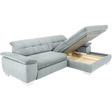 CARRYHOME KOTNA SEDEŽNA GARNITURA, mikrovlakna platinaste barve | Shoptok.si